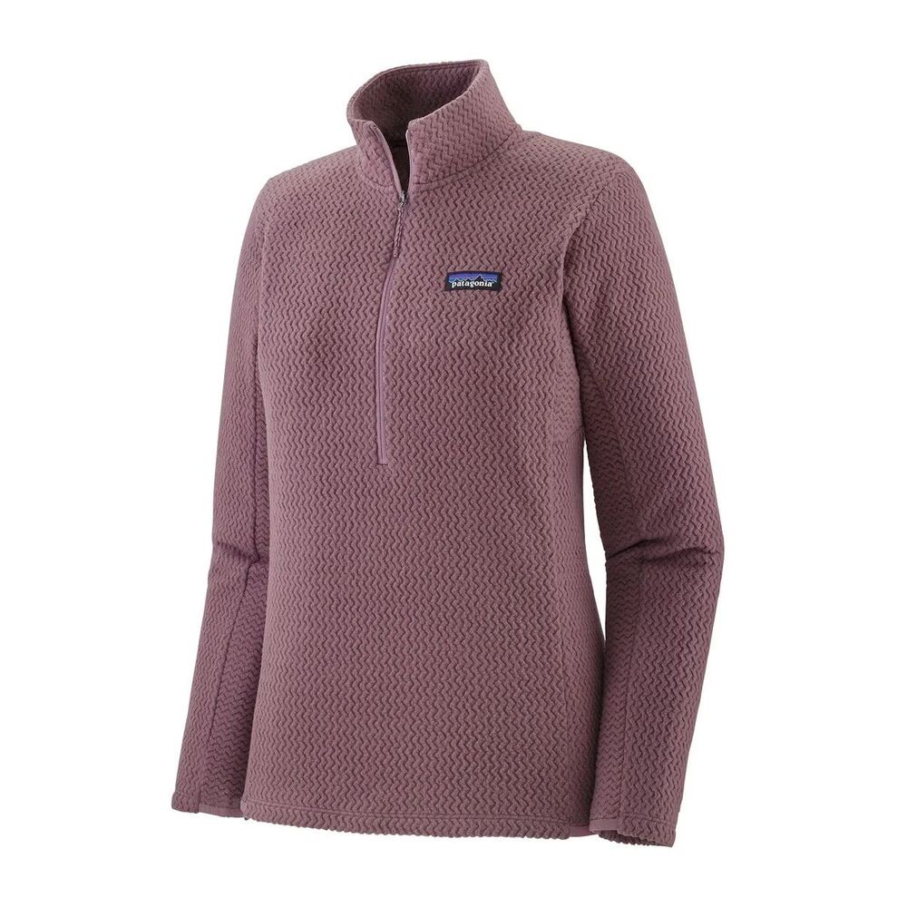 Patagonia Women's R1 Air Fleece Zip-Neck Pullover Evening Mauve Purple Small